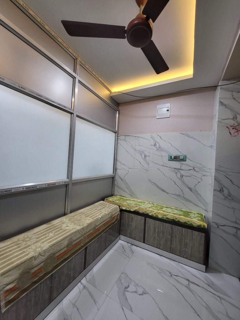 Comfortable patient waiting area and seating at Shri Krishna Dental Clinic in Bagnan.